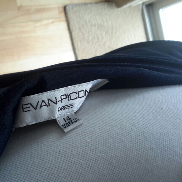 Evan-Piccone 3/4 Sleeve Navy Blue Midi Dress - Picture 2 of 3